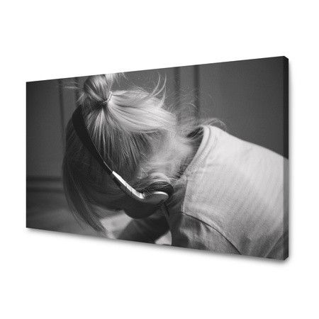 Obraz na plátně Lidé Dívka ve sluchátkách 40x30 cm