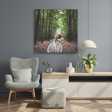 Obraz na plátně Kolo pro mládež v lese 90x90