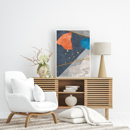 Plakát Abstract_4 24X30 cm + rám z šedého kamene