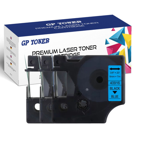 3X páska DYMO D1 9 mm 7 m modročerná GP-DY40916 x3