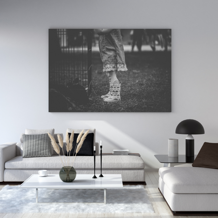 Obraz na plátně Černobílé holínky 40x30 cm