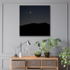 Obraz na plátně Nature Night Dark Moon Mountains 90x90
