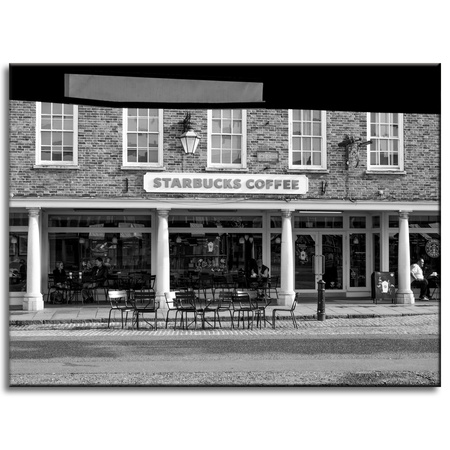 Obraz na plátně Architektura kávy Starbucks 40x30 cm