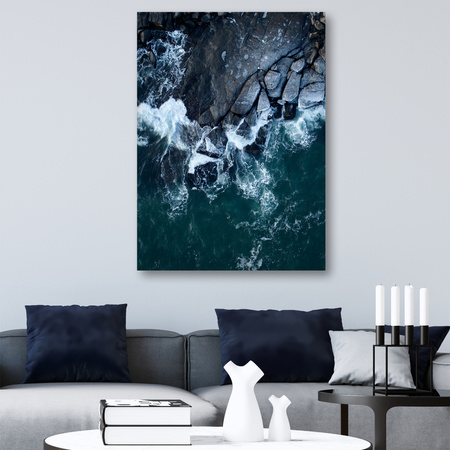 Obraz na plátně Příroda Vlny Moře Rocky Beach 80x120