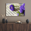 Obraz Hudba Fialové květy na partituře 40x30 cm
