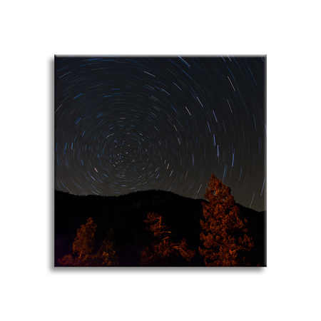 Obraz na plátně Příroda Les Noc Hory Abstrakce Stromy 90x90