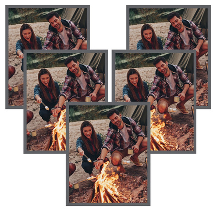 5x šedý rám 50x70, I L13,15,064, kamenná šedá Plexi