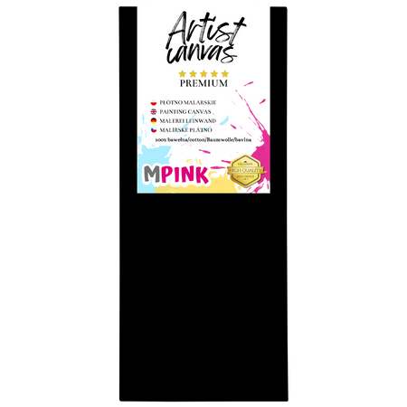 Malířské plátno 30X70 cm Černé plátno Ideální pro malování