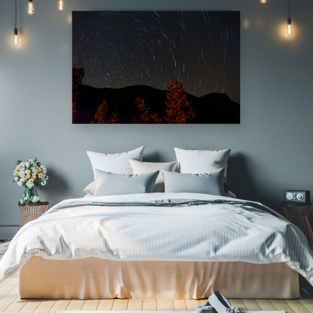 Obraz na plátně Příroda Les Noc Hory Abstrakce Stromy 70x50