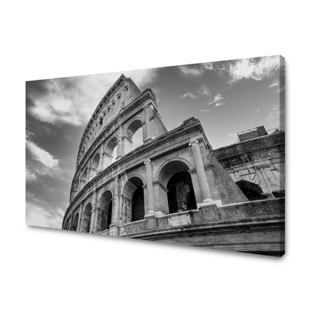 Obraz na plátně na plátně Architektura Kolosea černobílá 100X80 cm