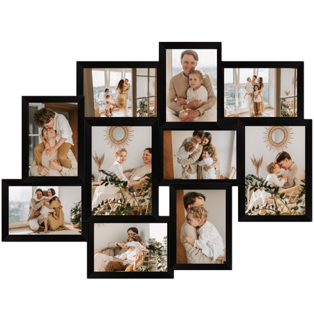 Multiframe pro 10 fotografií černá galerie
