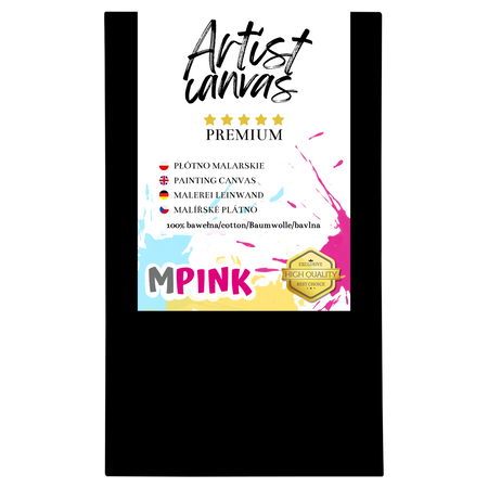 Malířské plátno 50X80 cm Černé plátno Ideální pro malování