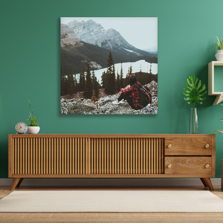 Obraz na plátně Lidé Hory Žena na stezce 90x90