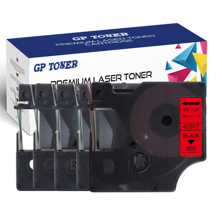 5x DYMO D1 9mm 7m červená černá GP-DY40917 x5