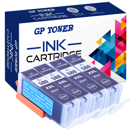 Sada 4x náhradních inkoustů pro Canon Pixma TR8550 8600 TS6240 6250 GP-C580XL BK x4