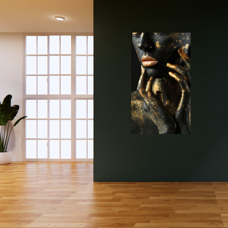 Obraz na plátně Woman Fingers Golden Spots Art 80x120 cm