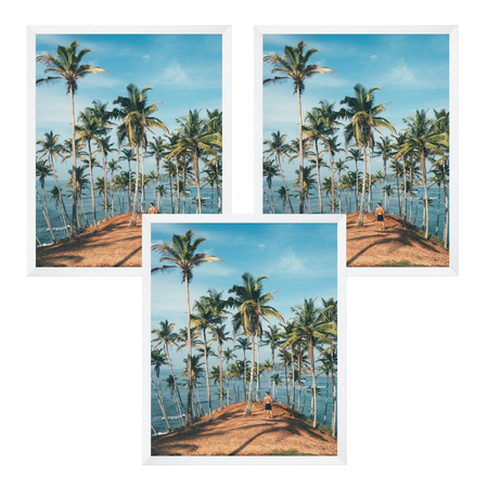 3x Bílý Rámeček 30x40, I L13,15,063, bílý lak + ražba plexisklo