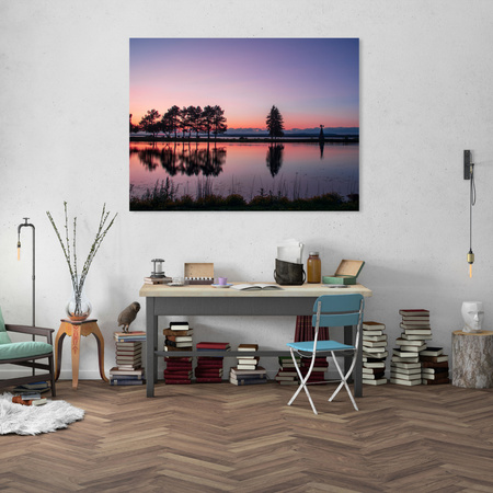 Obraz na plátně Příroda Západ slunce nad vodou 40x30 cm