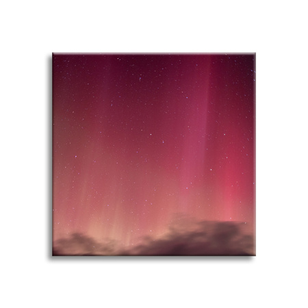 Obraz na plátně Space Aurora Borealis Red Sky 90x90