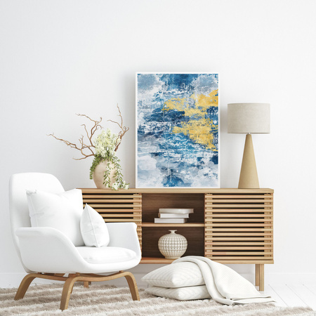 Plakát Abstract_7 24X30 cm + šedý kamenný rám