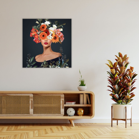 Obraz na plátně Lidé Květiny Moderní umění 90X90 cm