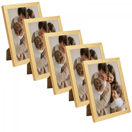 SET Zlatý rám obrazu 18x24 - 5 ks