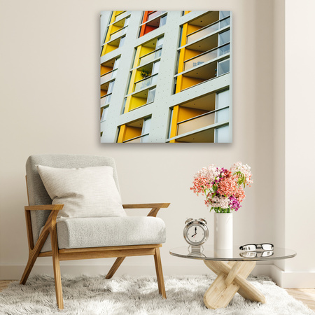 Obraz na plátně Blokový bytový dům 90x90