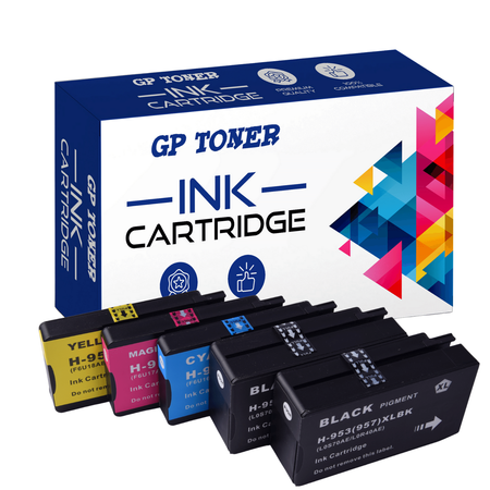 Sada 5x náhradních inkoustových náplní pro HP OfficeJet Pro 7730 8218 8720 GP-H953XL CMYKK GP