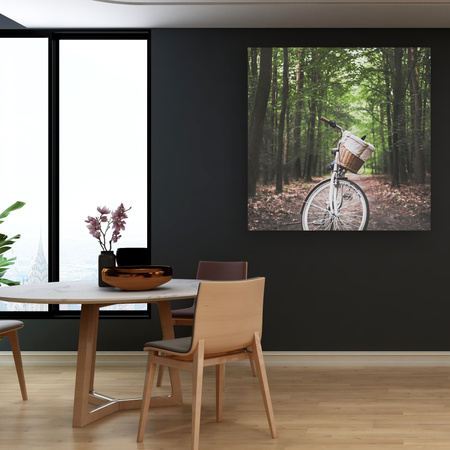 Obraz na plátně Kolo pro mládež v lese 90x90