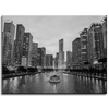 Obraz na plátně Chicago architektura na plátně Černobílý 40X30 cm