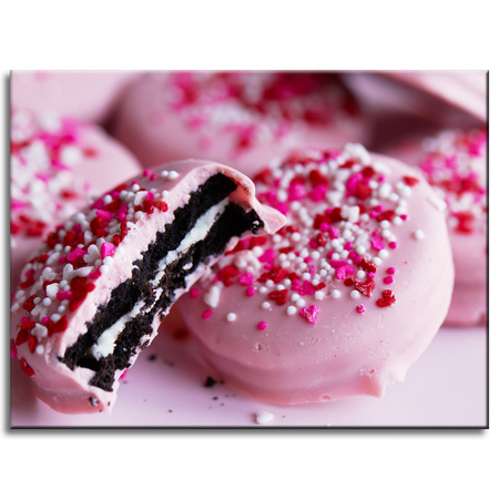 Obraz na plátně Kuchyňské růžové sušenky 40x30 cm