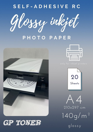 Samolepící fotopapír A4 lesklý RC PAP-CSF001