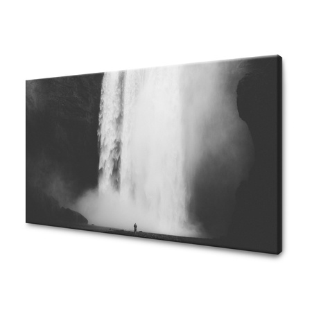 Obraz na plátně Černobílý vodopád 40x30 cm