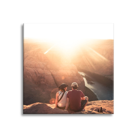 Obraz na plátně Grand Canyon Couple Sun River 90x90