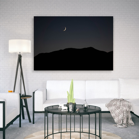 Obraz na plátně Nature Night Dark Moon Mountains 90x60