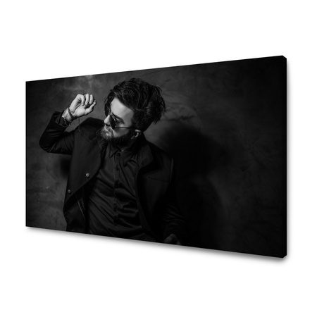 Obraz na plátně Černobílý muž 100x80 cm