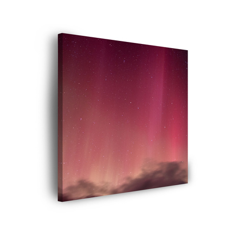 Obraz na plátně Space Aurora Borealis Red Sky 90x90