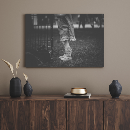 Obraz na plátně Černobílé holínky 40x30 cm