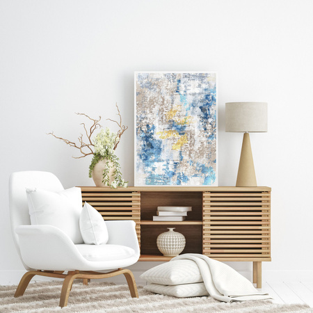 Plakát Abstract_6 24X30 cm + šedý kamenný rám