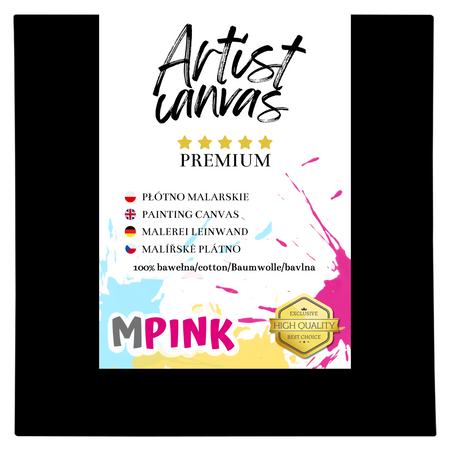 Malířské plátno 40x40 cm Černé plátno Ideální pro malování