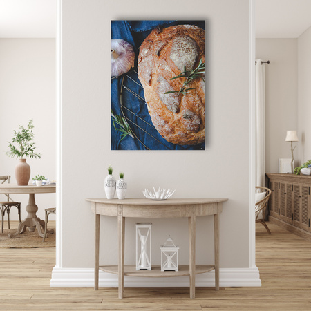 Obraz na plátně Bread Garlic Breakfast Rosemary Vintage 80x120