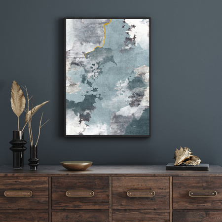 Plakát Abstrakce_2 21X29,7 cm + rám z šedého kamene