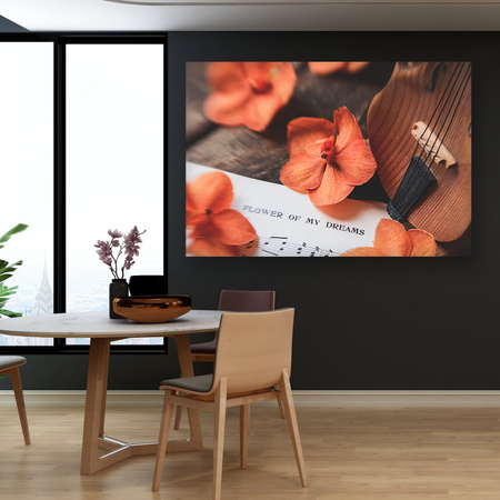 Obraz na plátně Noty Houslové květiny 90x60