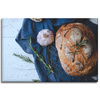Obraz na plátně Bread Garlic Breakfast Rosemary Vintage 90x60