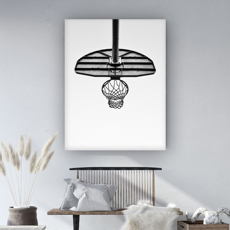 Obraz na plátně Basketbal pro mládež Černobílý 80x120